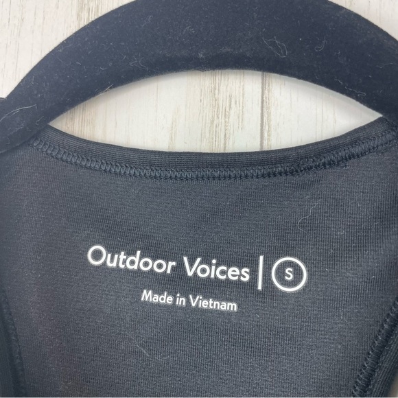 Outdoor voices black high neck crop tank sports bra small - Picture 2 of 5